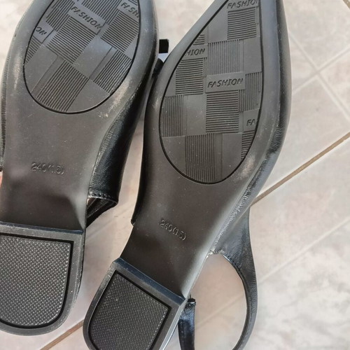 Women's slingback ballerinas black size 37.5 like new