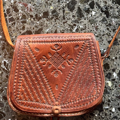 Leather shoulder bag brown like new