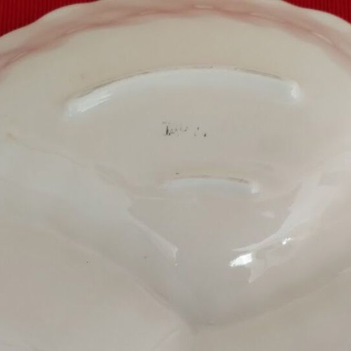 Ceramic three-section serving plate new with floral design