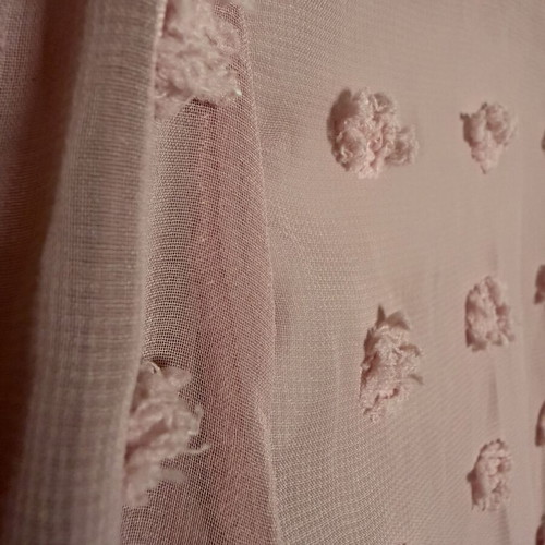 Shein pink blouse with embossed patterns and back opening like new