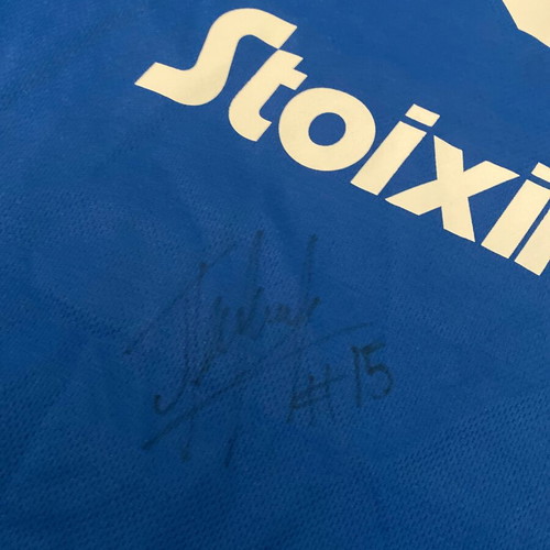 Aegeanball Syros 2015 Jersey used with Printezis autograph