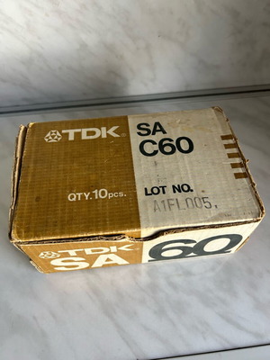 TDK SA 60 empty cassette box used, pack of 10 type ii