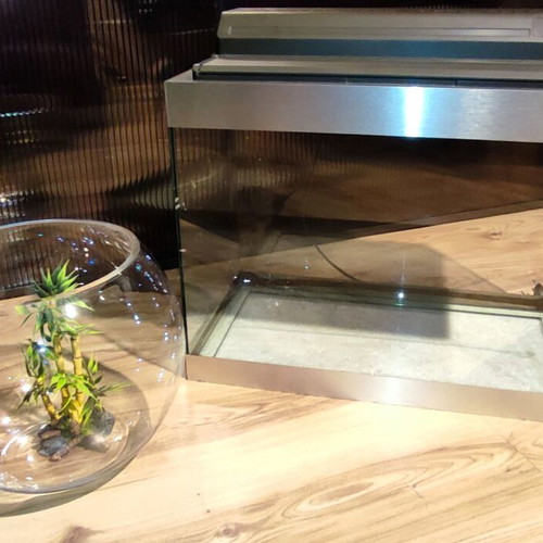 Marina Aquarium Set used with stand, lighting, bowl, and decoration
