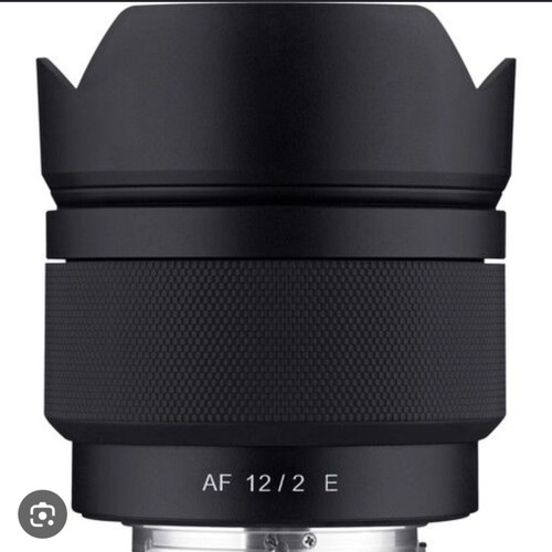 Samyang 12mm f2 AF E Mount lens like new with box and UV filter