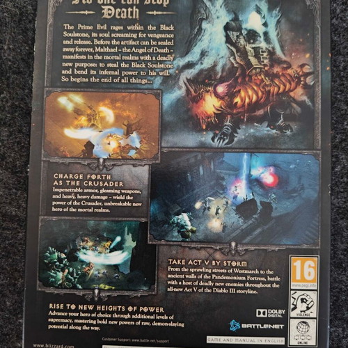 Diablo III Reaper of Souls Expansion Set like new for PC