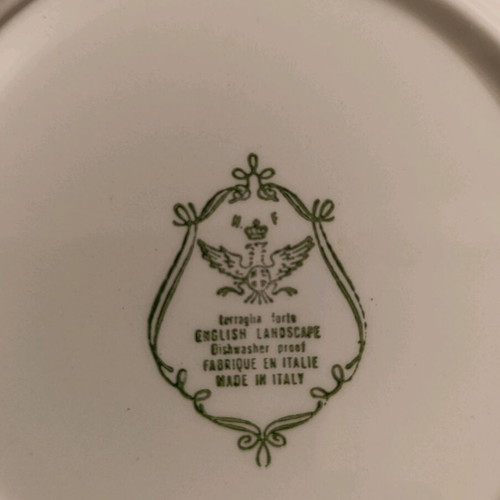 Vintage Swiss Landscape plate set like new, 6 pieces