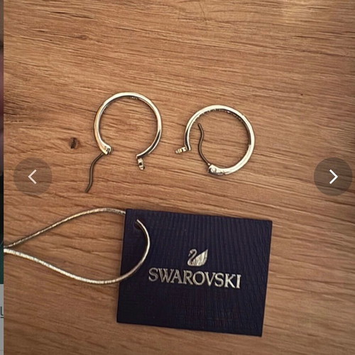Swarovski silver hoop earrings with zirconia new