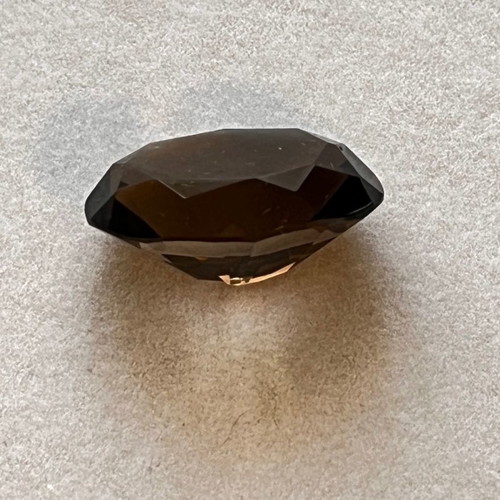 Smoky quartz natural oval cut gemstone, new