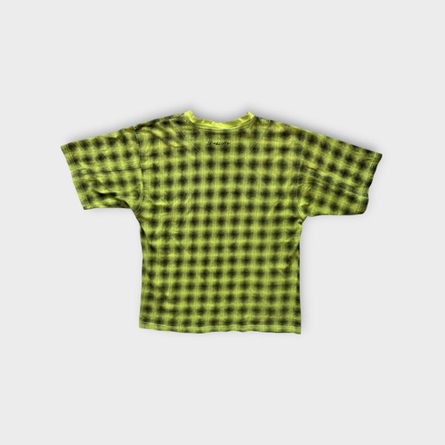 Men's vintage punk T-shirt, green, size M oversize