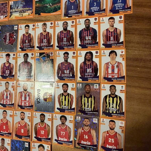 Euroleague 2024-25 Panini basketball stickers, 38 pieces