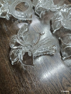 Glass napkin holders set of 6, like new, luxury