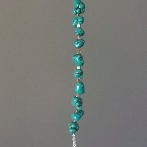Handmade jewelry set like new, petrol color
