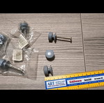 Metallic gray knobs new, set of 33 pieces