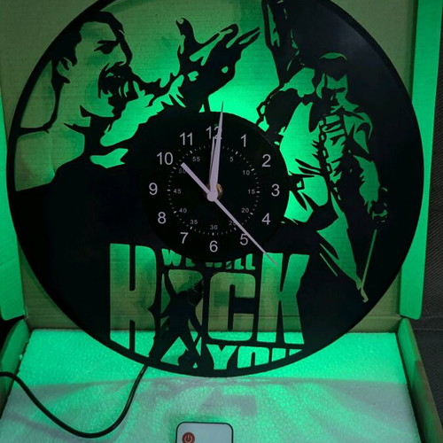 Freddie Mercury Queen wall clock with LED lighting new