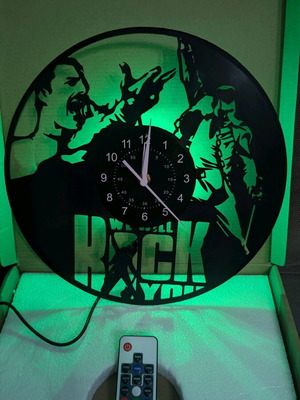 Ρολόι τοίχου Freddie Mercury (Queen) με φωτισμό led και αναλογική ένδειξη