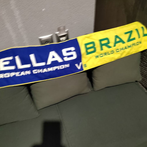 Collectible Greece vs Brazil Matchday Scarf 16/06/2005 Confederations Cup like new