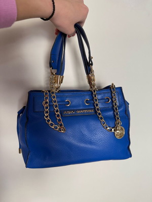 Juicy Couture shoulder bag crossbody blue like new, leather with gold details