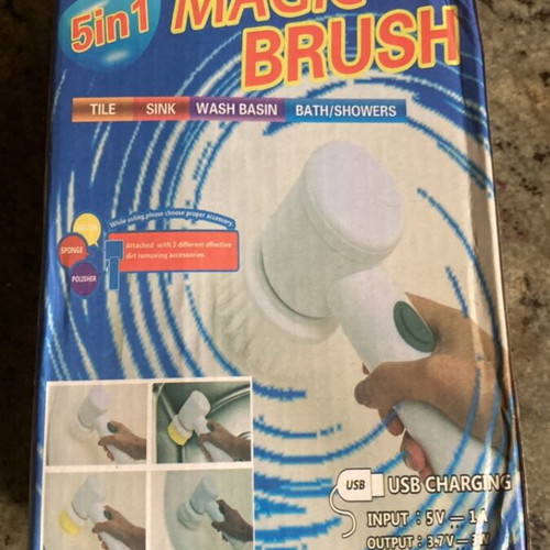 Rotating cleaning brush with extra attachments