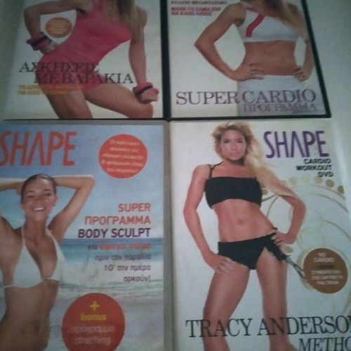 Collection of 27 DVDs with fitness, pilates, hip-hop, pregnancy and health new