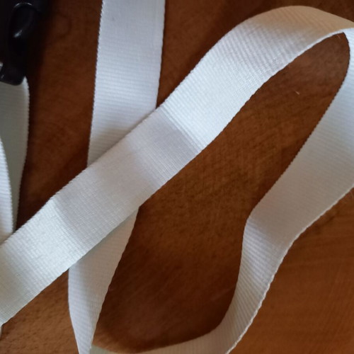 Large white keychain lanyard