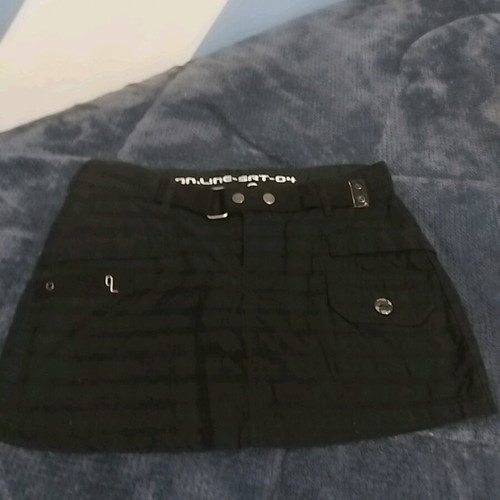 Black skirt new with belt, size Small