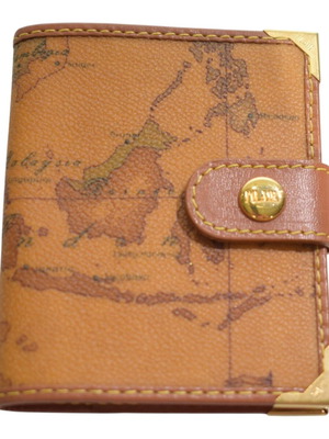 Alviero Martini 1A Classe Geo Classic Card Holder like new, brown map design