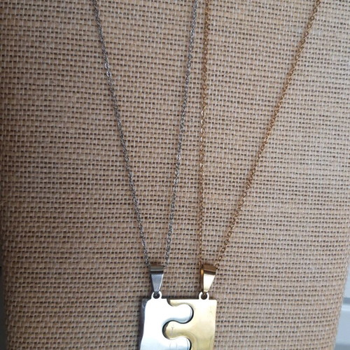 Stainless steel necklaces like new, blue and silver