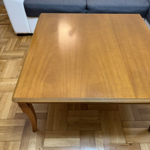Wooden coffee table, solid wood, 90x90x47 cm