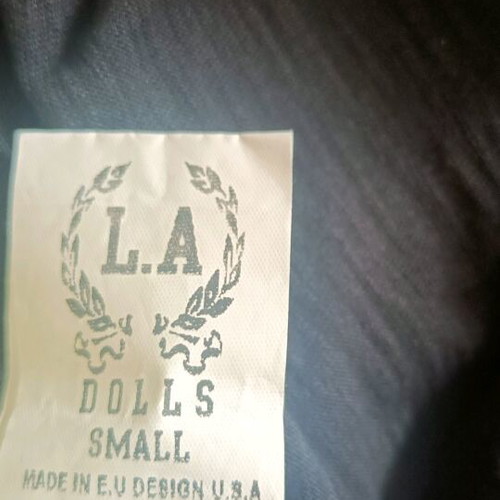 LA dolls dress black cotton like new, size medium