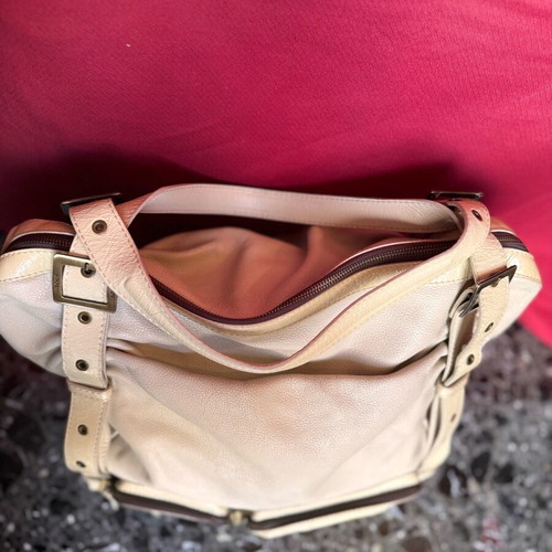 Tous leather shoulder bag beige like new