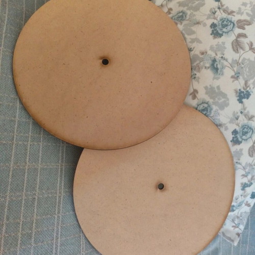 MDF watch bases set, 5 pieces, beige