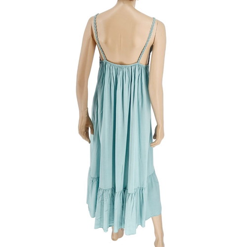 Double Six long dress turquoise new, one size with knitted bust