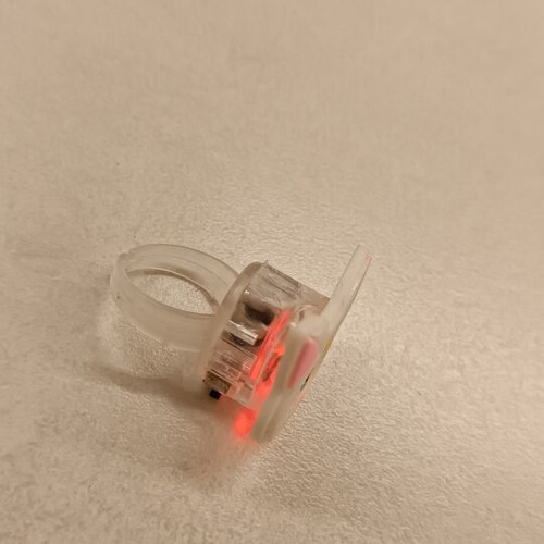 Cat ring with light, new, white