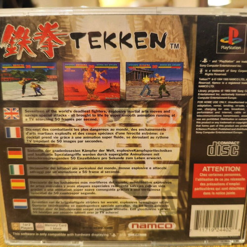 Tekken 1 CD used for Sony PlayStation 1