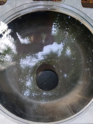 Frying pan and lid used, in good condition