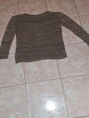 Knitted blouse used, heart-patterned pullover size L