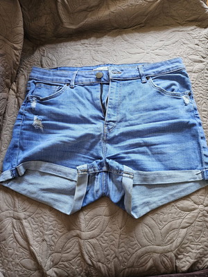Bershka denim shorts used, size XL, blue