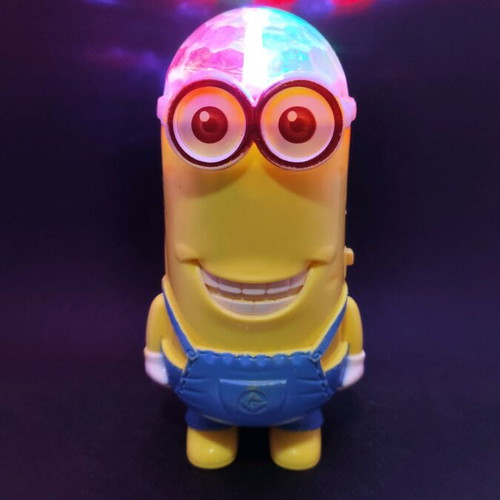 Minion figure used with rotating light and sound