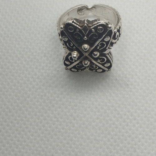 Silver ring 950 used, 16.9 mm