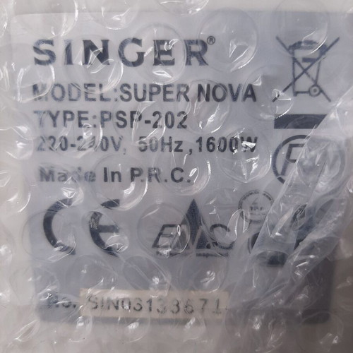 Singer Souper Nova steam press 1600W like new, very lightly used
