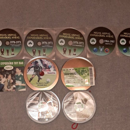 Panathinaikos Collectible Collection DVD CD Cassettes new, historic documentaries