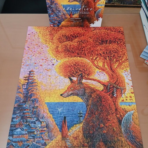 Good Loot Puzzle 1000 pieces used, fox Japan theme