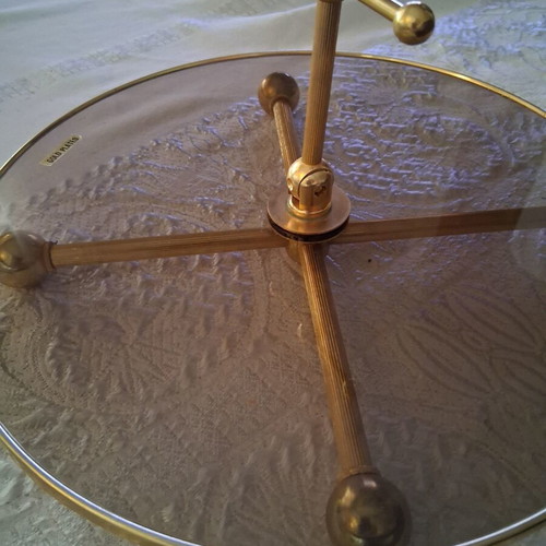 Christian Dior Crystal Cheese Platter like new, 28cm with gold accents
