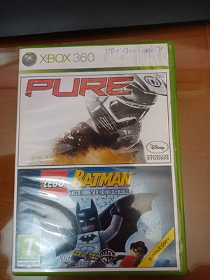 Pure & LEGO Batman Xbox 360 μεταχειρισμένα με πλήρη παρελκόμενα