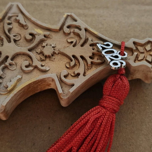 Ceramic Christmas tree charm new