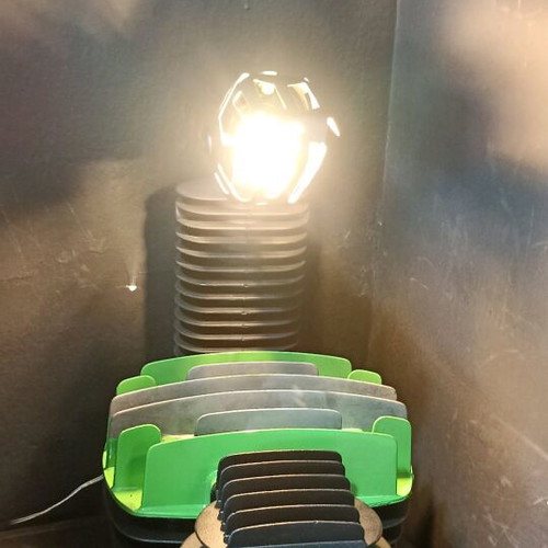 Handmade lamp made of aluminum, custom order
