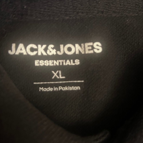 Jack & Jones Black Polo Shirt Size XL Like New