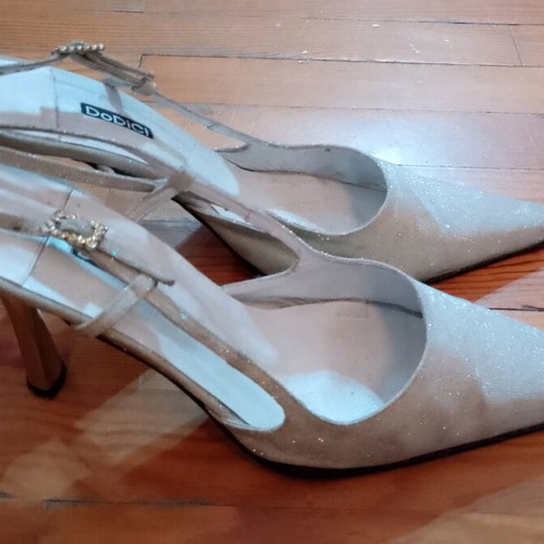 DoDiCi grey silver slingback shoes like new, size 40