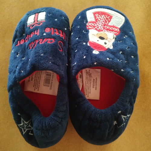 Boys' winter slippers like new, size 25-26, blue