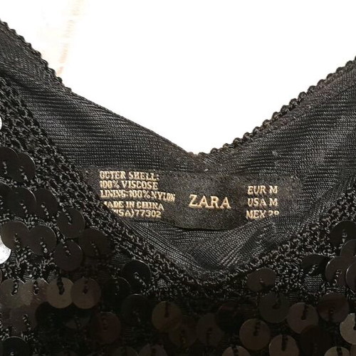 Zara evening dress like new, black with sequins size M